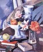 Still Life Roses and Book Samuel John Peploe